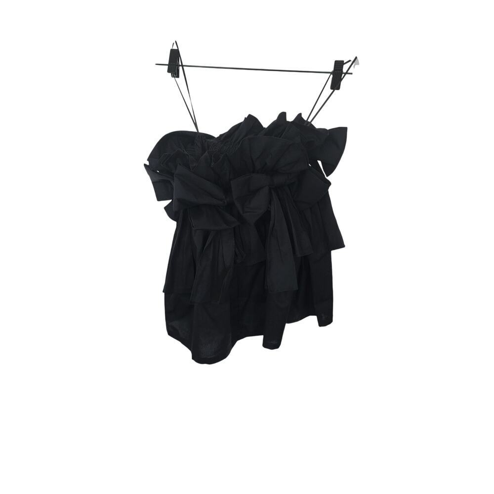 Tuckernuck Black Bows Off the Shoulder Linden Blouse Sz XS - Picture 5 of 7